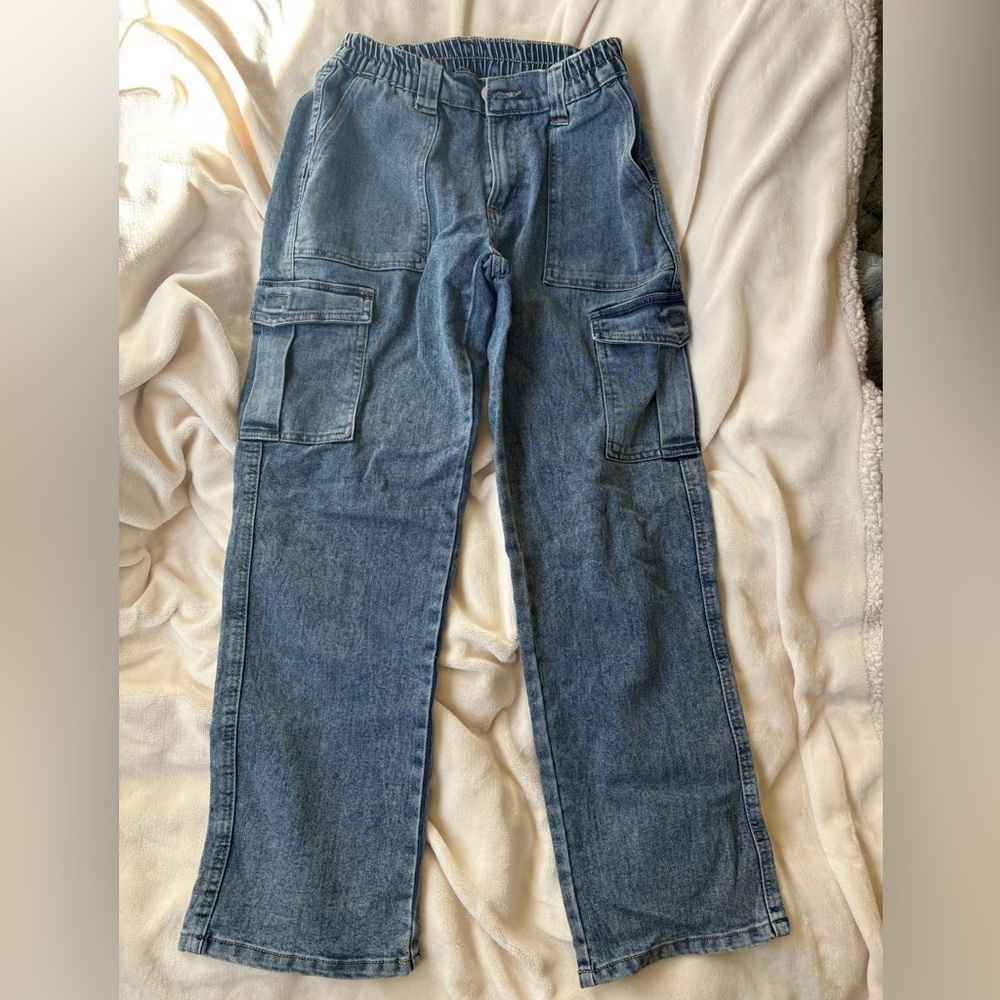 Men's Blue Cargo Jeans